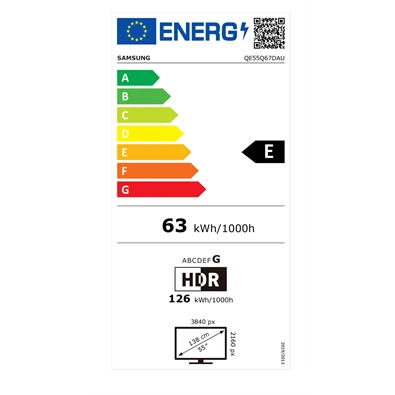 Samsung 55" QE55Q67DAUXXH 4K UHD Smart QLED TV Samsung 55" QE55Q67DAUXXH 4K UHD Smart QLED TV