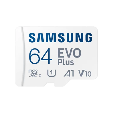 Samsung 64GB SD micro EVO Plus (SDXC Class10 UHS-I) (MB-MC64SA/EU) memóriakártya adapterrel