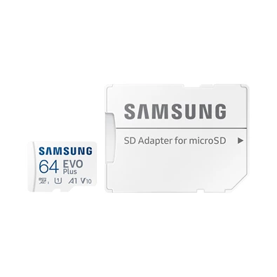Samsung 64GB SD micro EVO Plus (SDXC Class10 UHS-I) (MB-MC64SA/EU) memóriakártya adapterrel