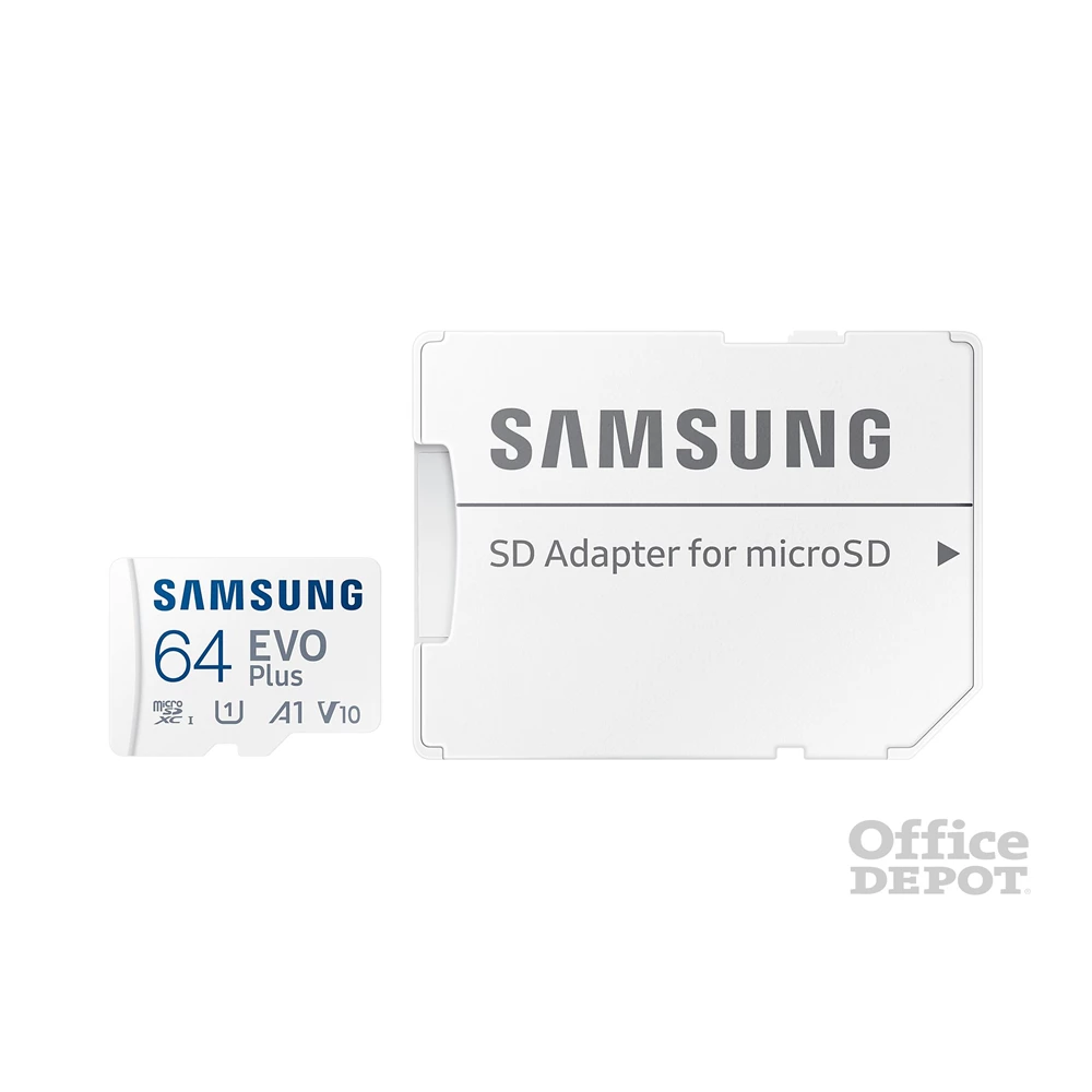 Samsung 64GB SD micro EVO Plus (SDXC Class10 UHS-I) (MB-MC64SA/EU) memóriakártya adapterrel