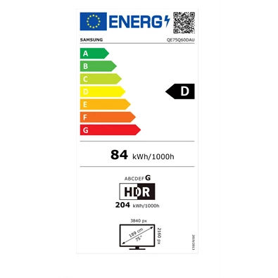 Samsung 75" QE75Q60DAUXXH 4K UHD Smart QLED TV Samsung 75" QE75Q60DAUXXH 4K UHD Smart QLED TV