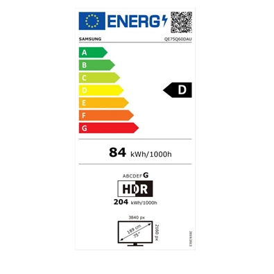 Samsung 75" QE75Q60DAUXXH 4K UHD Smart QLED TV (Használt - B) Samsung 75" QE75Q60DAUXXH 4K UHD Smart QLED TV (Használt - B)