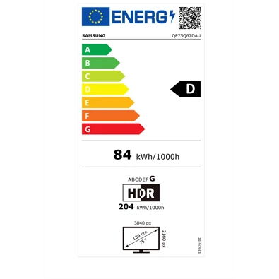 Samsung 75" QE75Q67DAUXXH 4K UHD Smart QLED TV Samsung 75" QE75Q67DAUXXH 4K UHD Smart QLED TV