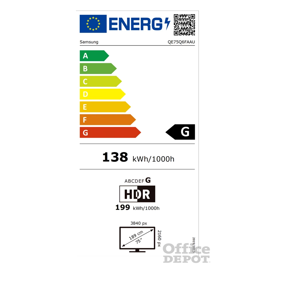 Samsung 75" QE75Q6FAAUXXH 4K UHD Smart QLED TV
