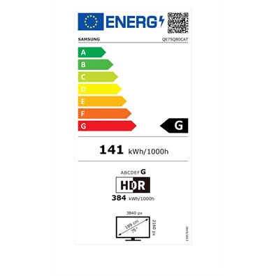 Samsung 75" QE75Q80CATXXH 4K UHD Smart QLED TV (Újracsomagolt) Samsung 75" QE75Q80CATXXH 4K UHD Smart QLED TV (Újracsomagolt)