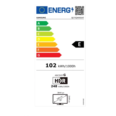 Samsung 75" QE75QN90DATXXH 4K UHD Smart Neo QLED Mini LED TV