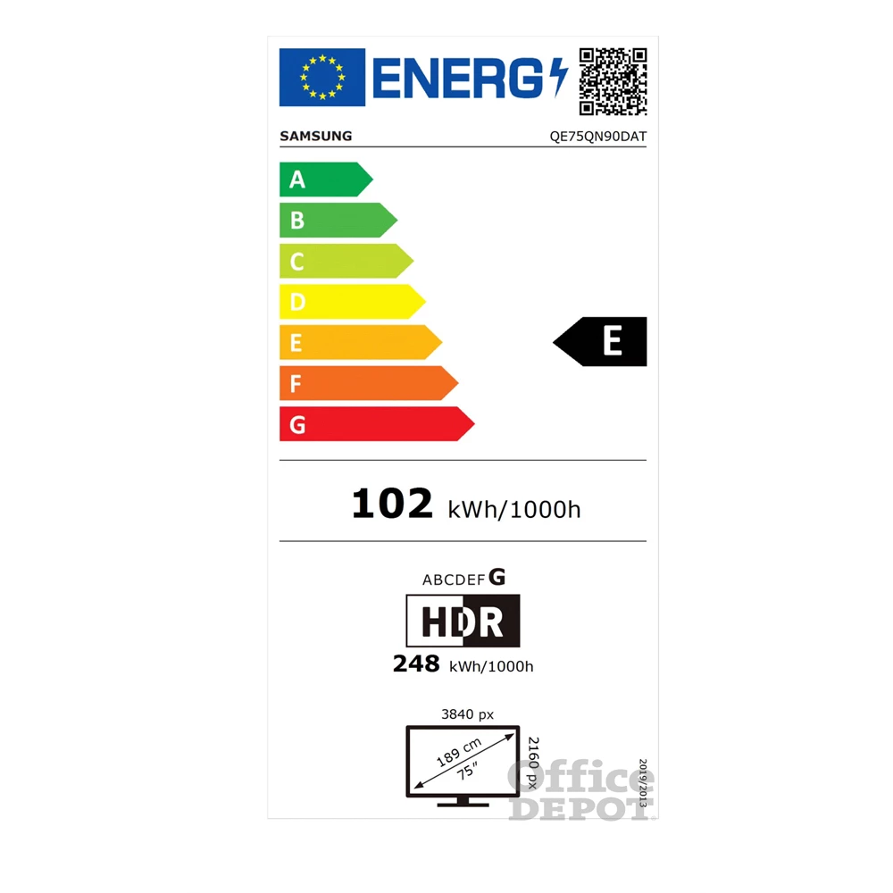Samsung 75" QE75QN90DATXXH 4K UHD Smart Neo QLED Mini LED TV