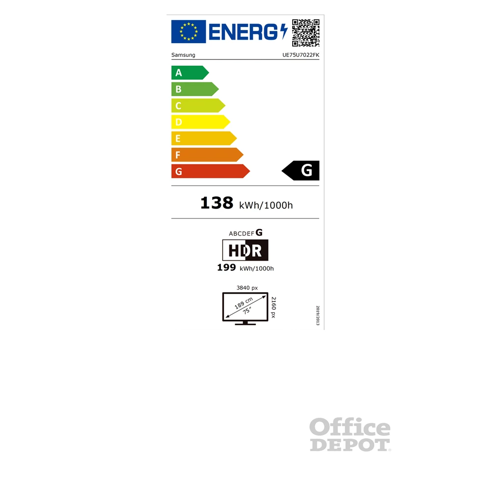 Samsung 75" UE75U7022FKXXH 4K UHD Smart LED TV