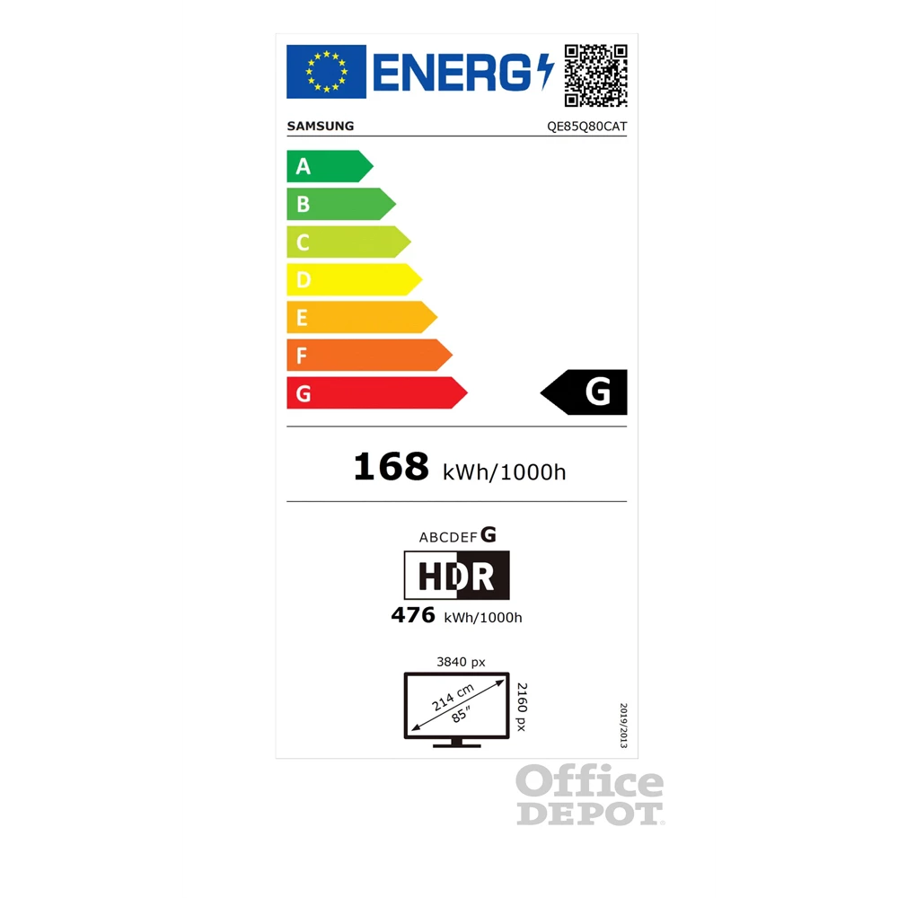Samsung 85" QE85Q80CATXXH 4K UHD Smart QLED TV