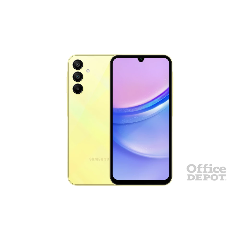 Samsung Galaxy A15 4/128GB DualSIM (A155F) kártyafüggetlen okostelefon - sárga (Android)