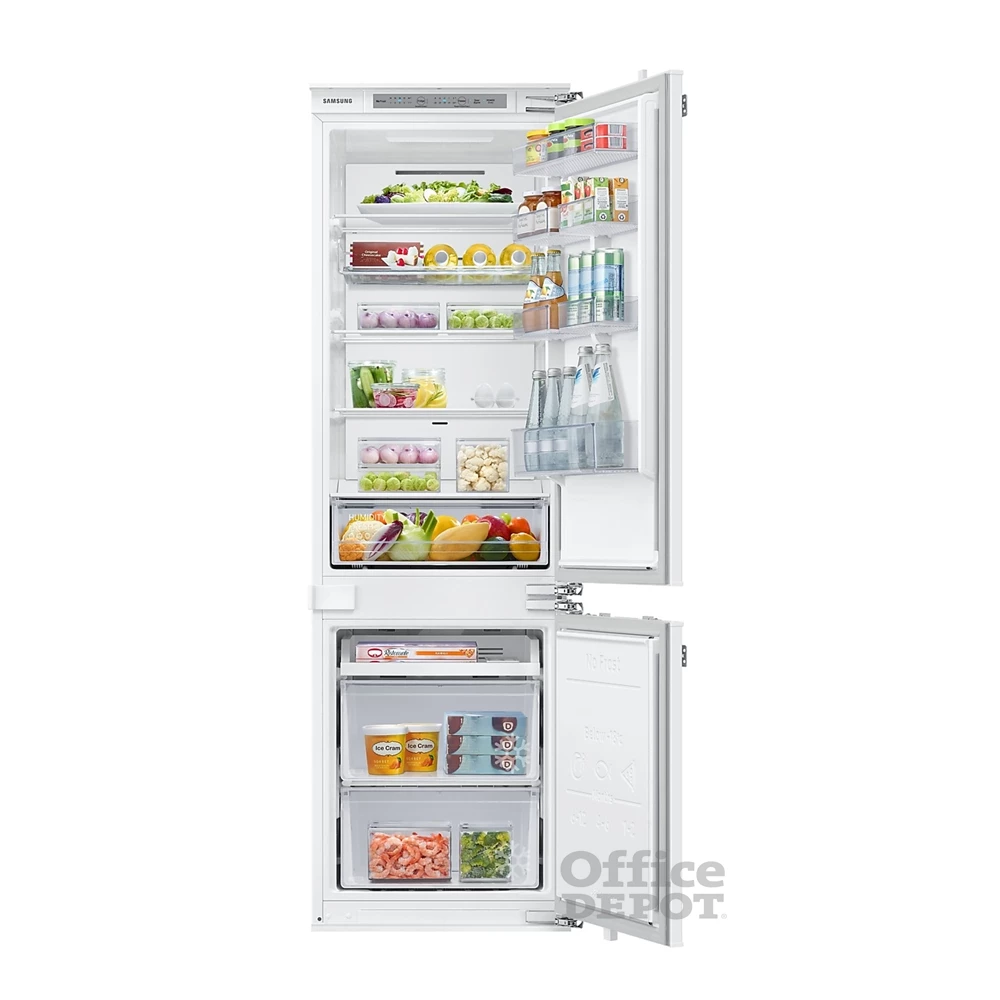 Samsung BRB26612EWW/EF alulfagyasztós, beépíthető, Hűtő:193L, Fagyasztó:74L, hűtőszekrény