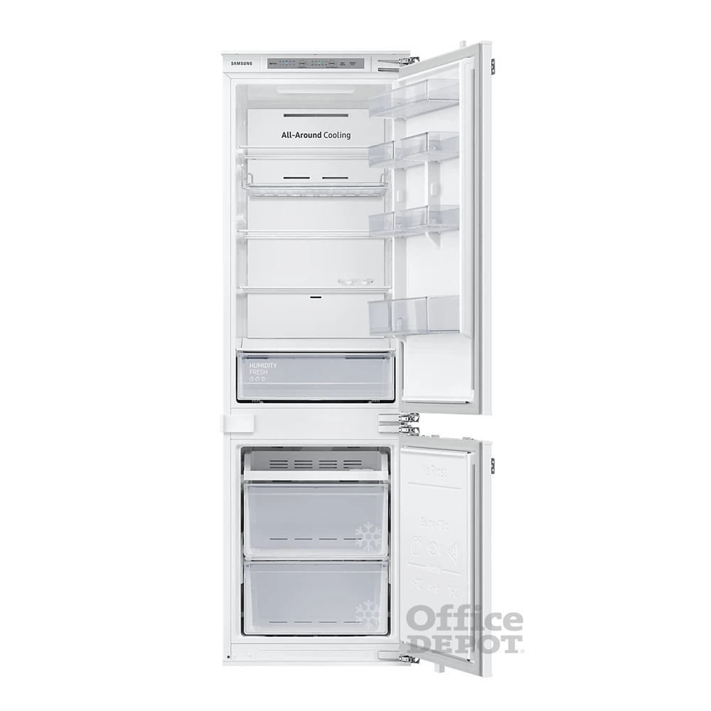 Samsung BRB26612EWW/EF alulfagyasztós, beépíthető, Hűtő:193L, Fagyasztó:74L, hűtőszekrény