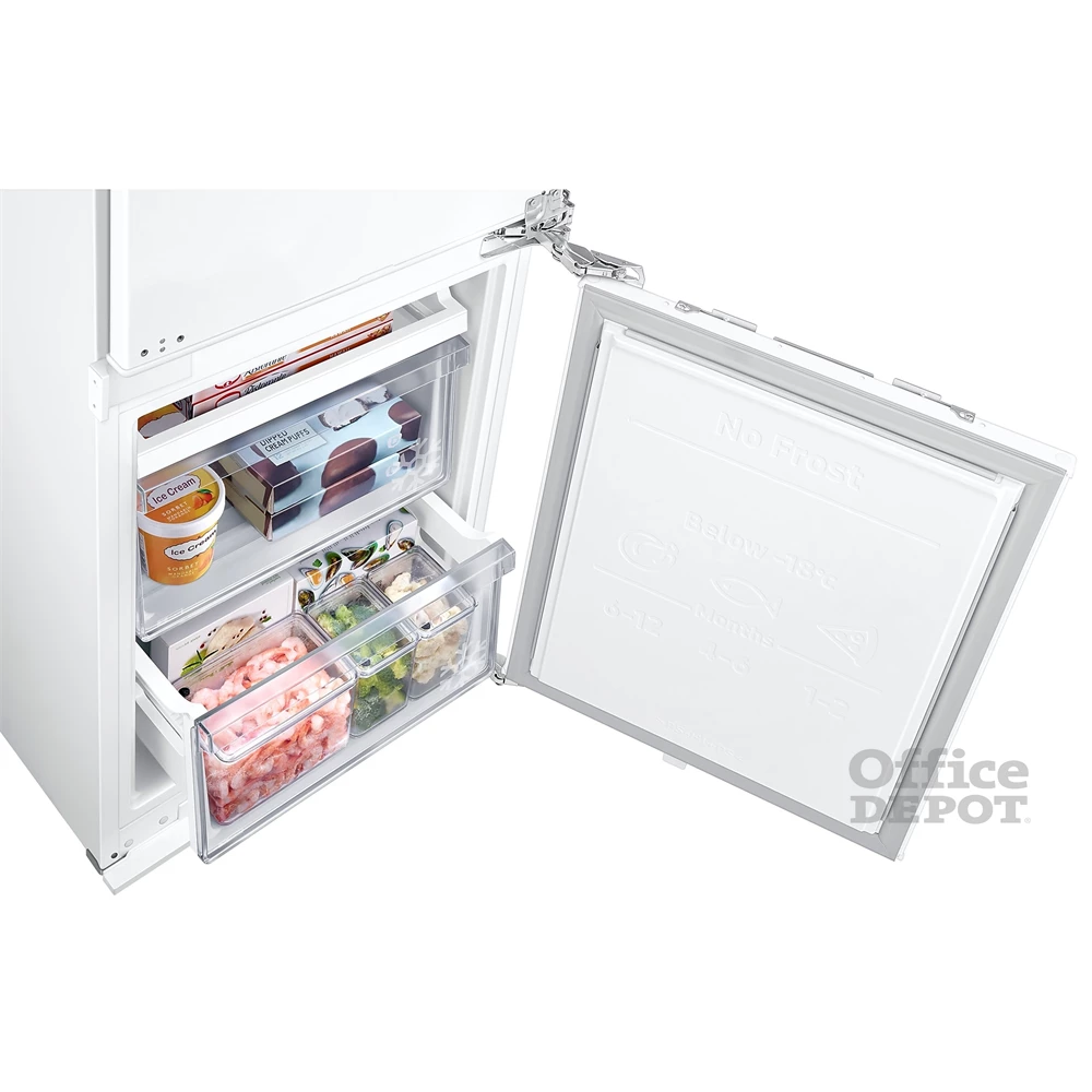 Samsung BRB26615FWW/EF alulfagyasztós, beépíthető, Hűtő:193L, Fagyasztó:74L, No frost hűtőszekrény