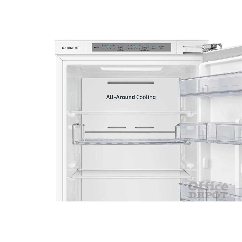 Samsung BRB26615FWW/EF alulfagyasztós, beépíthető, Hűtő:193L, Fagyasztó:74L, No frost hűtőszekrény