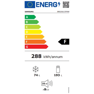 Samsung BRB26615FWW/EF beépíthető alulfagyasztós hűtőszekrény Samsung BRB26615FWW/EF beépíthető alulfagyasztós hűtőszekrény