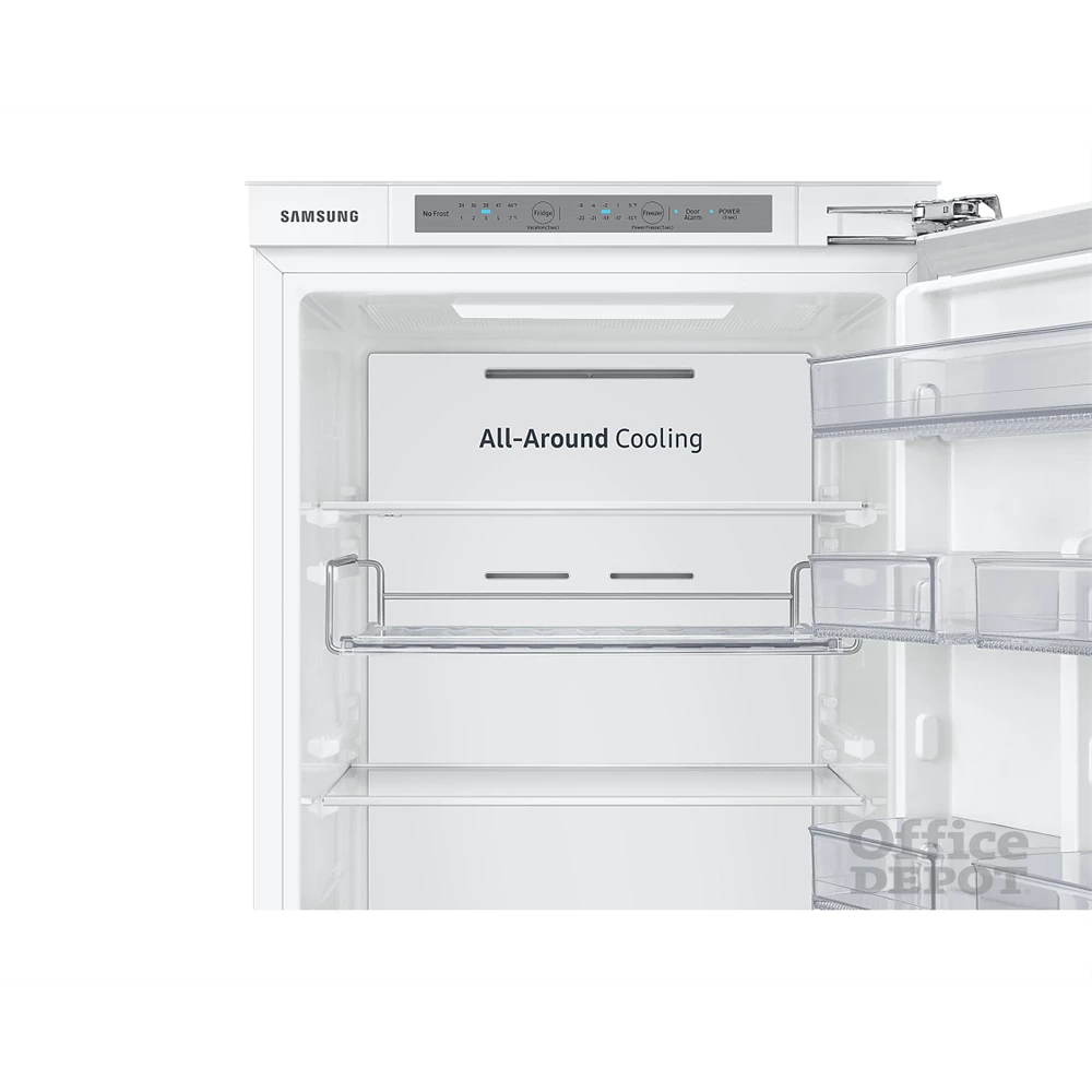 Samsung BRB26615FWW/EF alulfagyasztós, beépíthető, Hűtő:193L, Fagyasztó:74L, No frost hűtőszekrény