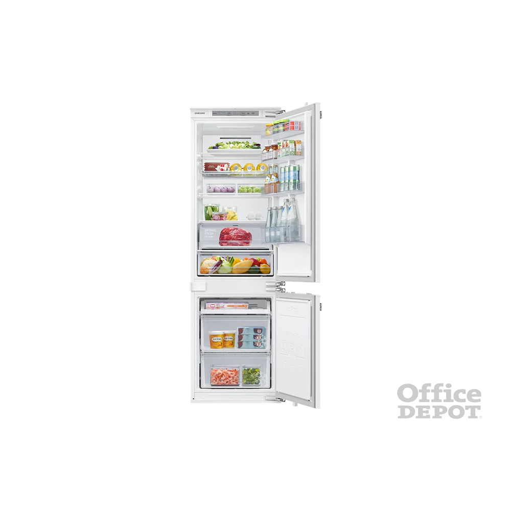 Samsung BRB26615FWW/EF alulfagyasztós, beépíthető, Hűtő:193L, Fagyasztó:74L, No frost hűtőszekrény