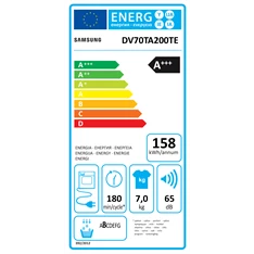 Samsung DV70TA200TE/LE hőszivattyús szárítógép Samsung DV70TA200TE/LE hőszivattyús szárítógép