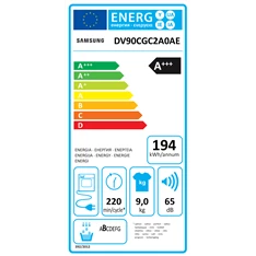 Samsung DV90CGC2A0AELE 9 kg hőszivattyús szárítógép Samsung DV90CGC2A0AELE 9 kg hőszivattyús szárítógép