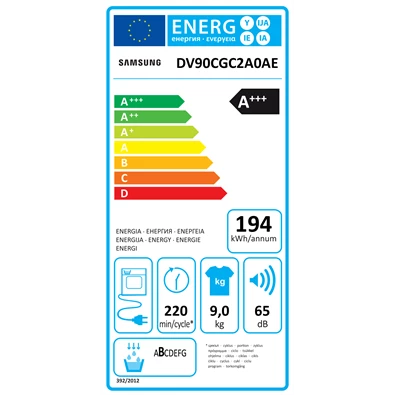 Samsung DV90CGC2A0AELE 9 kg hőszivattyús szárítógép Samsung DV90CGC2A0AELE 9 kg hőszivattyús szárítógép