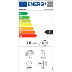 Samsung DW50R4040BB/EO beépíthető mosogatógép Samsung DW50R4040BB/EO beépíthető mosogatógép