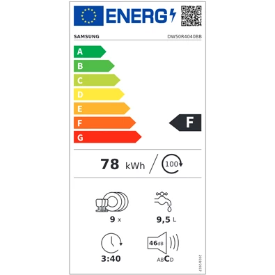 Samsung DW50R4040BB/EO beépíthető mosogatógép Samsung DW50R4040BB/EO beépíthető mosogatógép