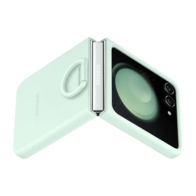 Samsung EF-PF731TMEGWW Galaxy Z Flip 5 gyűrűs menta szilikon tok Samsung EF-PF731TMEGWW Galaxy Z Flip 5 gyűrűs menta szilikon tok