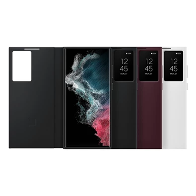 Samsung EF-ZS908CWEGEE Galaxy S22 Ultra smart clear view cover fehér védőtok