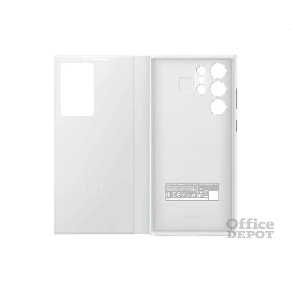 Samsung EF-ZS908CWEGEE Galaxy S22 Ultra smart clear view cover fehér védőtok