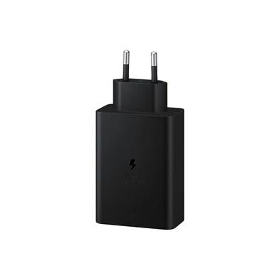 Samsung EP-T6530NBEGEU 65W PD 2xUSB C/USB A fekete hálózati gyorstöltő adapter Samsung EP-T6530NBEGEU 65W PD 2xUSB C/USB A fekete hálózati gyorstöltő adapter