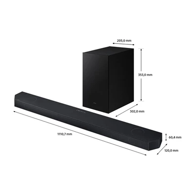 Samsung HW-Q700D/EN 3.1.2 csatornás hangprojektor vezeték nélküli mélynyomóval Samsung HW-Q700D/EN 3.1.2 csatornás hangprojektor vezeték nélküli mélynyomóval