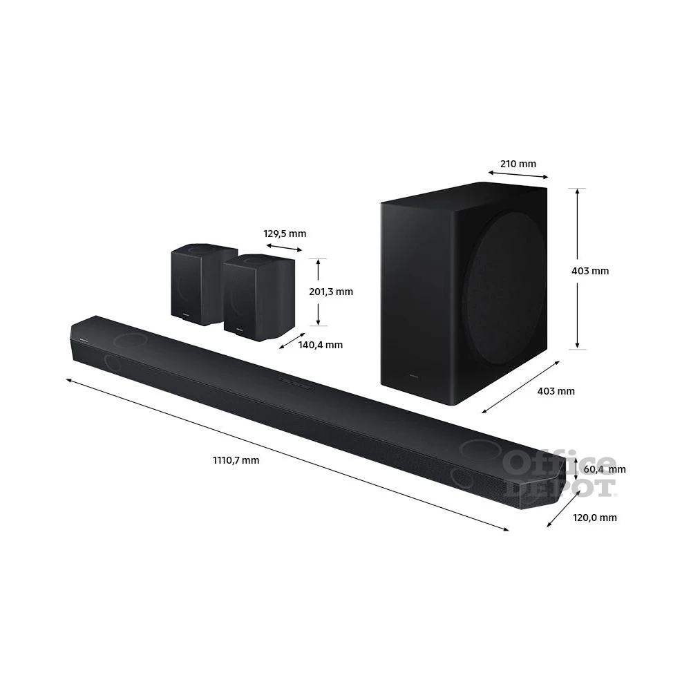 Samsung HW-Q930D/EN 9.1.4 csatornás hangprojektor vezeték nélküli mélynyomóval és hátsó hangszórókkal