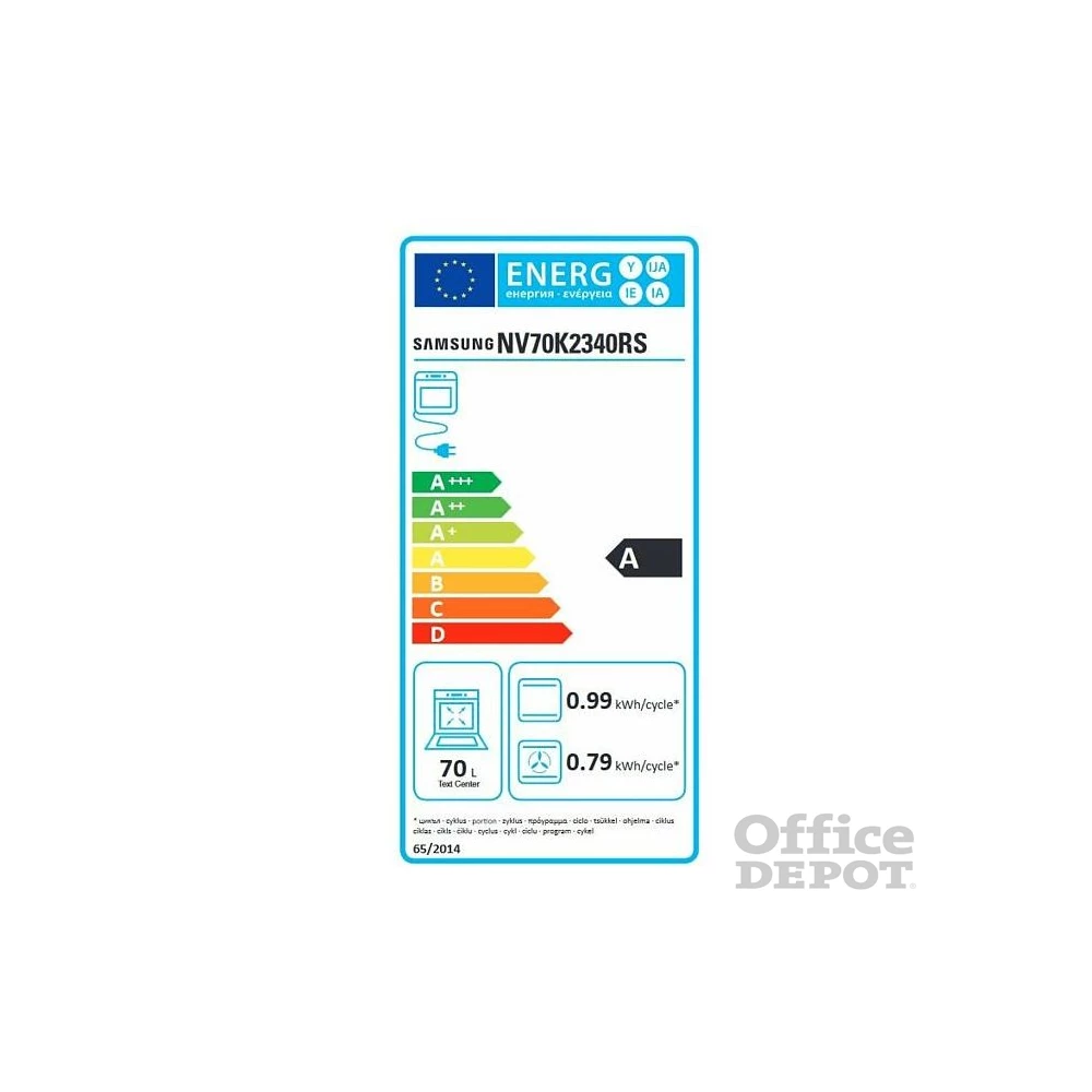 Samsung NV70K2340RS/EO inox, beépíthető, sütőtér: 70L, grill, légkeverés, katalitikus, sütő