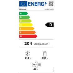 Samsung RB34A7B5D22/EF fekete alulfagyasztós hűtőszekrény Samsung RB34A7B5D22/EF fekete alulfagyasztós hűtőszekrény