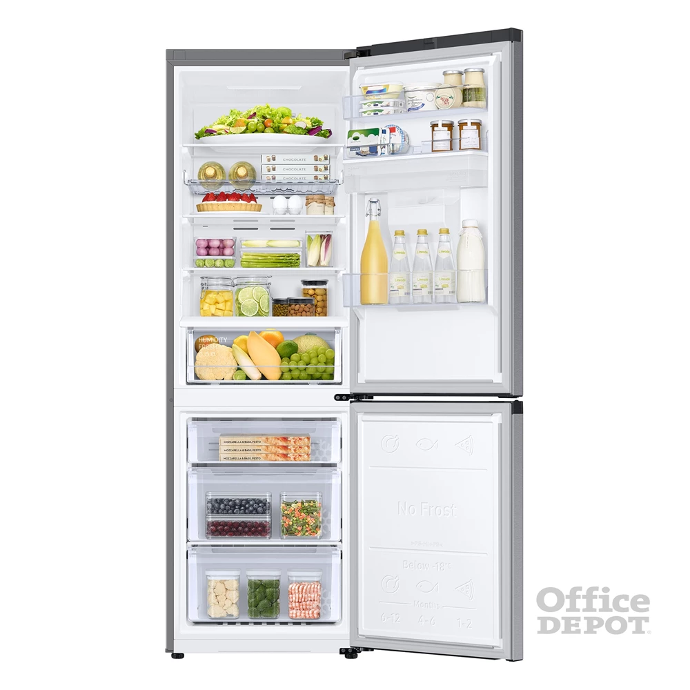 Samsung RB34C632DSA/EF inox, alulfagyasztós, Hűtő:227L, Fagyasztó:114L, hűtőszekrény