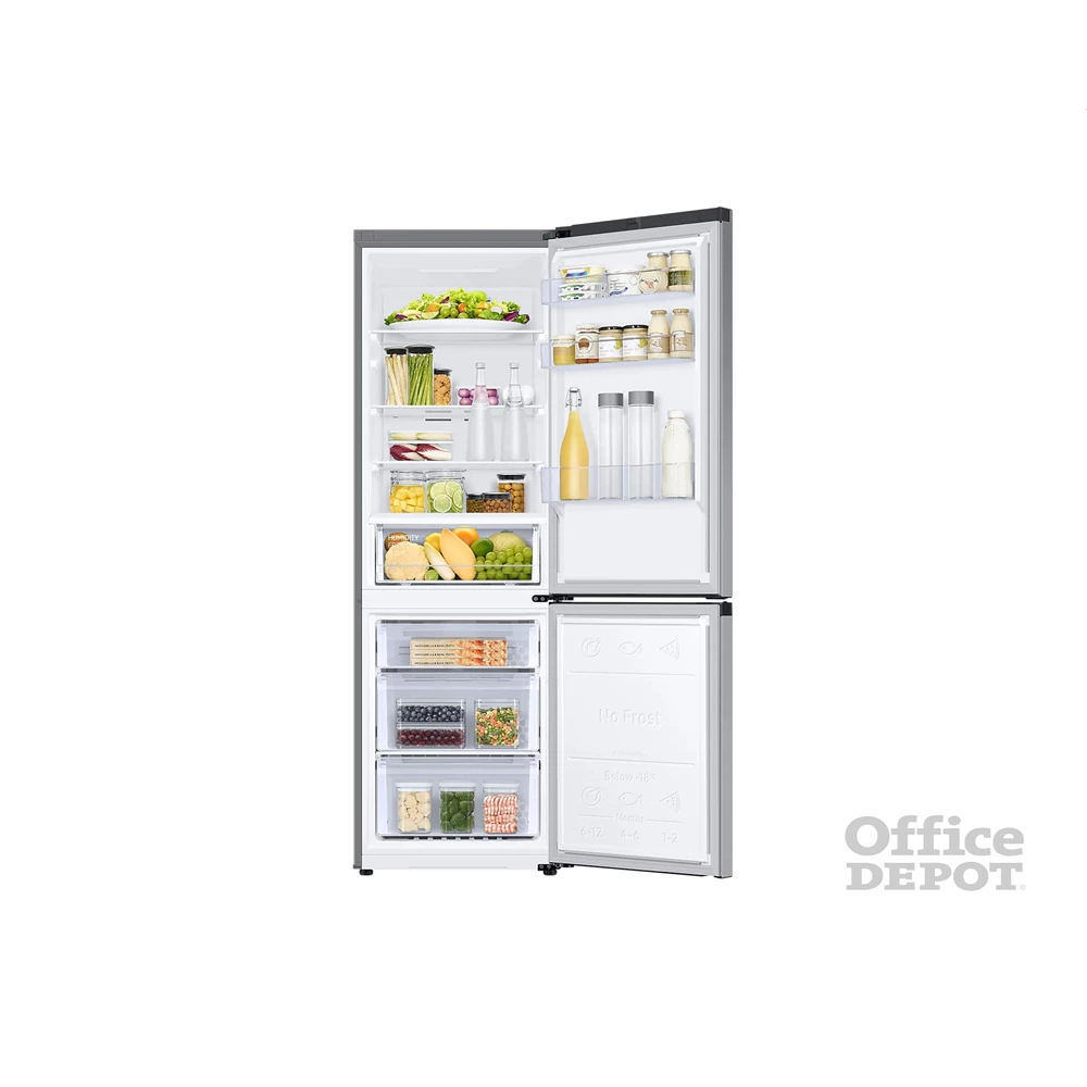 Samsung RB34T600CSA/EF fémszürke, alulfagyasztós, Hűtő:230L, Fagyasztó:114L, hűtőszekrény