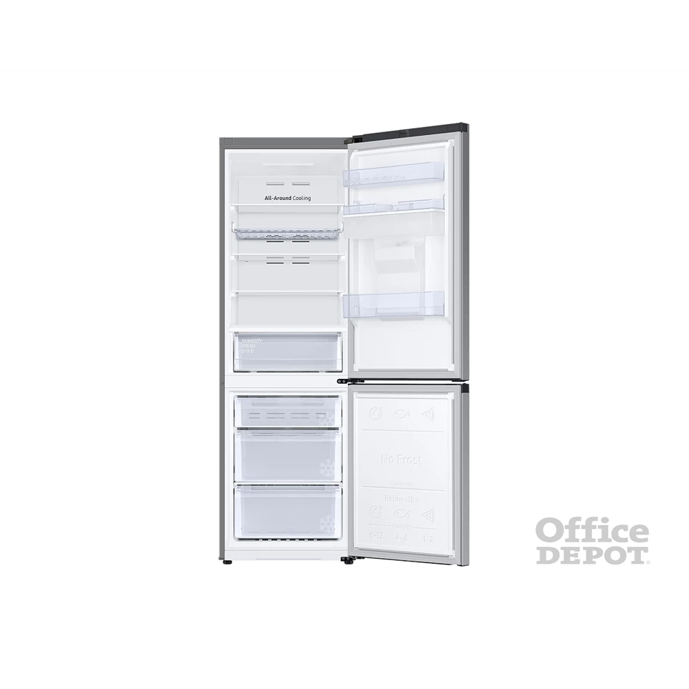 Samsung RB34T632DSA/EF ezüst, alulfagyasztós, Hűtő:227L, Fagyasztó:114L, No frost hűtőszekrény