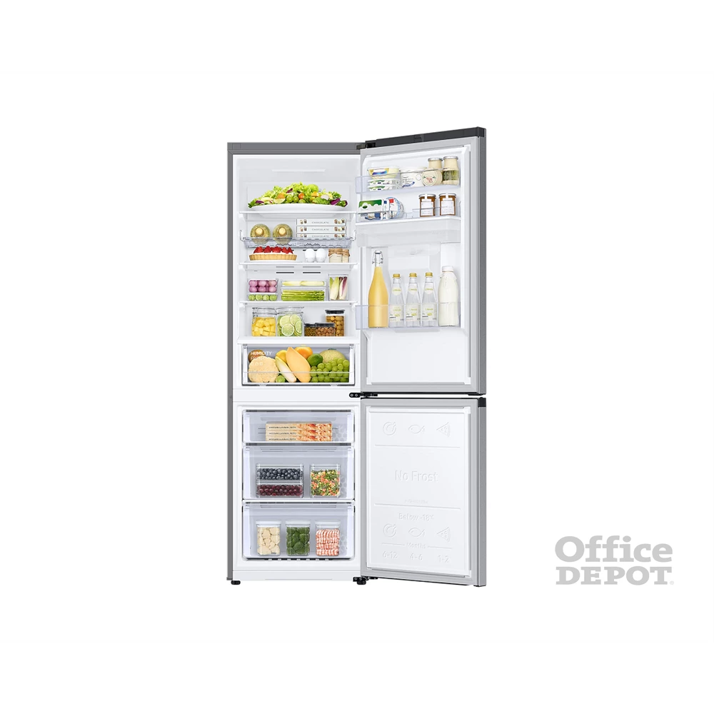 Samsung RB34T632DSA/EF ezüst, alulfagyasztós, Hűtő:227L, Fagyasztó:114L, No frost hűtőszekrény