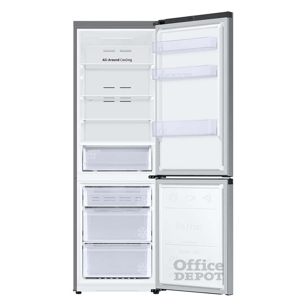 Samsung RB34T670DSA/EF titánszürke, alulfagyasztós, Hűtő:230L, Fagyasztó:114L, No frost hűtőszekrény