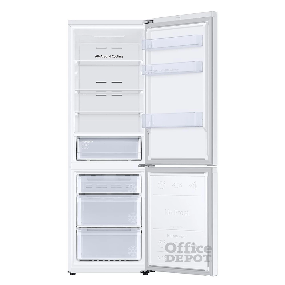 Samsung RB34T670DWW/EF fehér, alulfagyasztós, Hűtő:230L, Fagyasztó:114L, No frost hűtőszekrény (Használt - B)