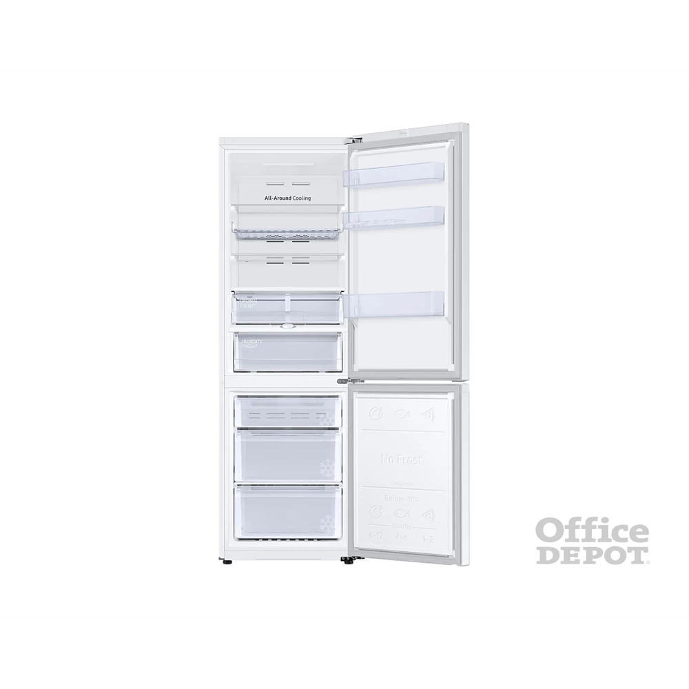 Samsung RB34T675DWW/EF fehér, alulfagyasztós, Hűtő:230L, Fagyasztó:114L, No frost hűtőszekrény