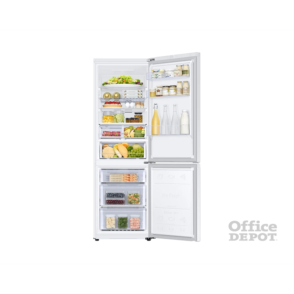 Samsung RB34T675DWW/EF fehér, alulfagyasztós, Hűtő:230L, Fagyasztó:114L, No frost hűtőszekrény