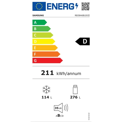 Samsung RB38A6B1DCE/EF krém bézs alulfagyasztós hűtőszekrény Samsung RB38A6B1DCE/EF krém bézs alulfagyasztós hűtőszekrény