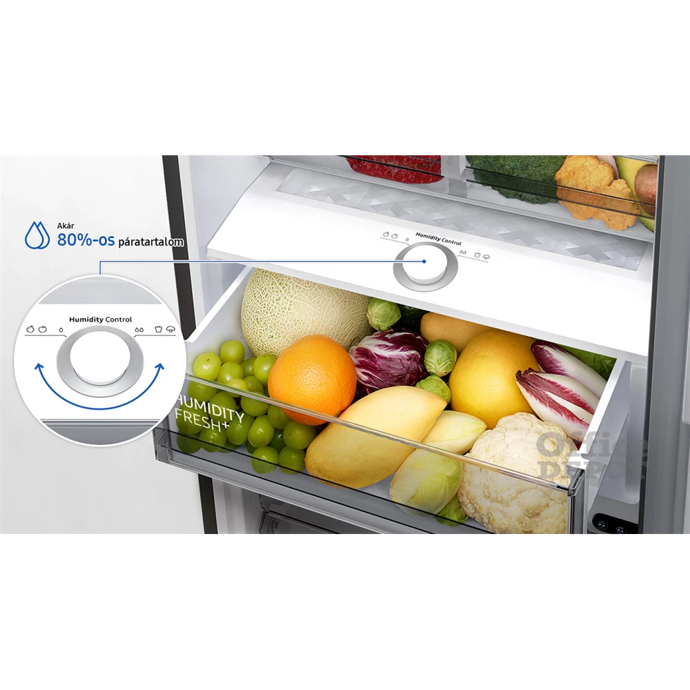 Samsung RB38A6B1DCE/EF krém, alulfagyasztós, Hűtő:276L, Fagyasztó:114L, No frost hűtőszekrény