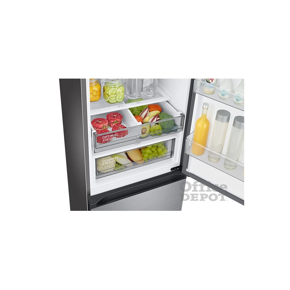 Samsung RB38A7B6AS9/EF inox, alulfagyasztós, Hűtő:273L, Fagyasztó:114L, Twin Cooling Plus hűtőszekrény