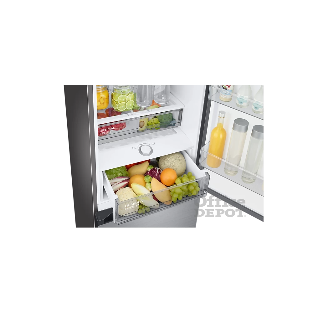 Samsung RB38A7B6AS9/EF inox, alulfagyasztós, Hűtő:273L, Fagyasztó:114L, Twin Cooling Plus hűtőszekrény