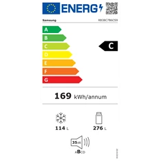 Samsung RB38C7B6CS9/EF inox alulfagyasztós hűtőszekrény Samsung RB38C7B6CS9/EF inox alulfagyasztós hűtőszekrény