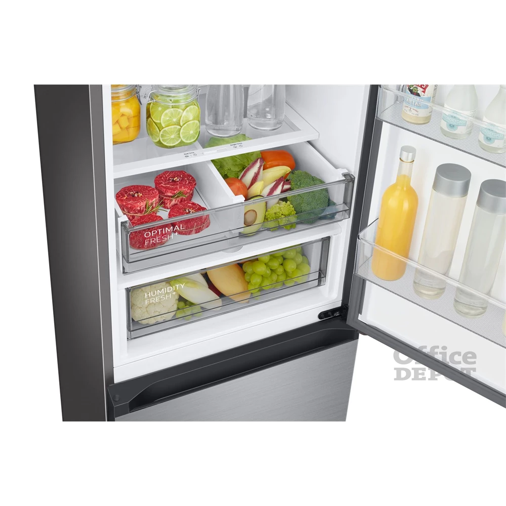 Samsung RB38C7B6CS9/EF inox, alulfagyasztós, Hűtő:276L, Fagyasztó:114L, hűtőszekrény (Használt - B)