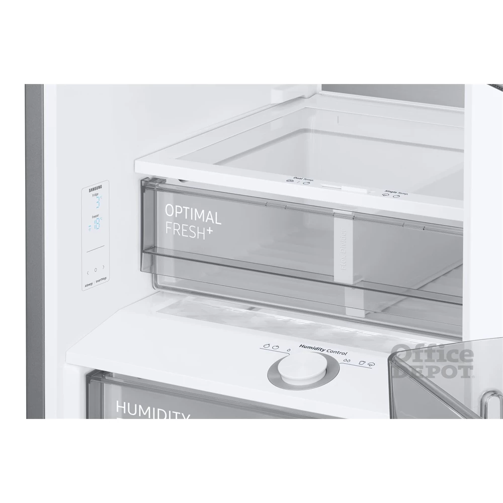 Samsung RB38C7B6CS9/EF inox, alulfagyasztós, Hűtő:276L, Fagyasztó:114L, hűtőszekrény (Használt - B)