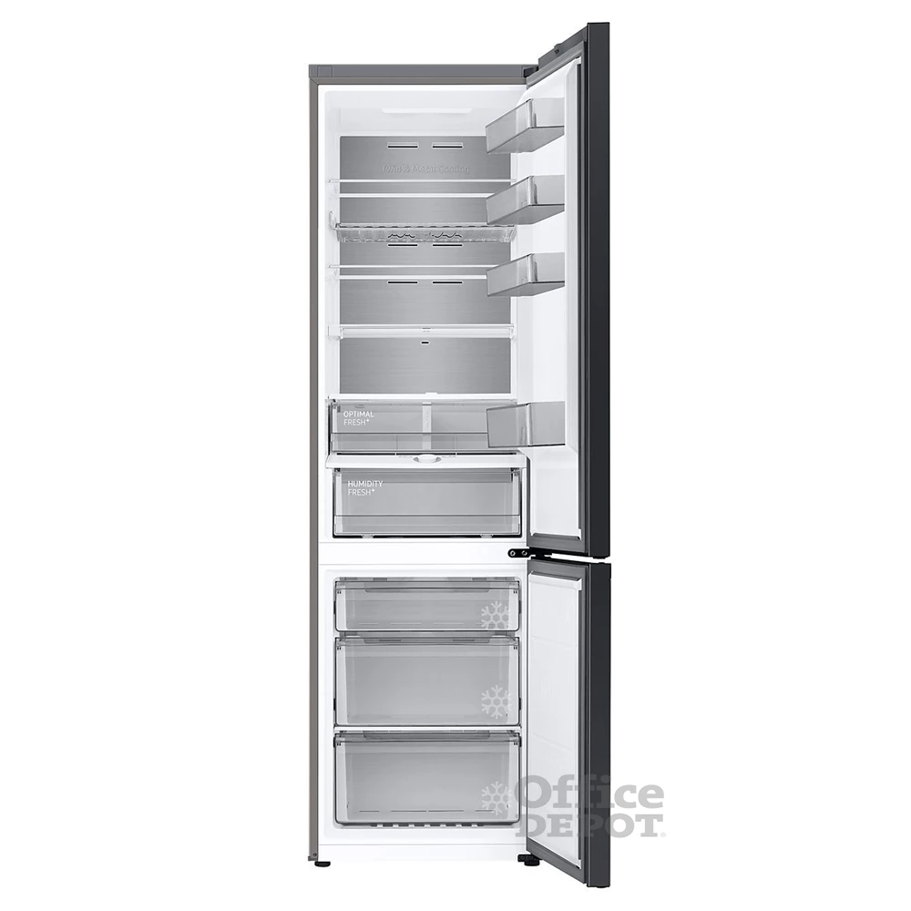 Samsung RB38C7B6CS9/EF inox, alulfagyasztós, Hűtő:276L, Fagyasztó:114L, hűtőszekrény (Használt - B)